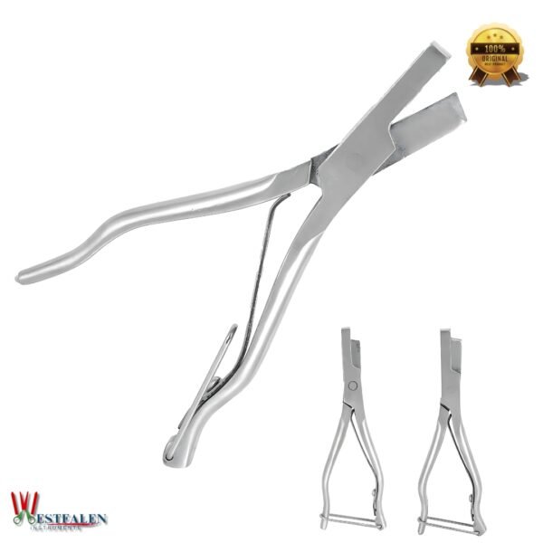 Stainless steel pig ear notcher with built-in spring – rustproof, compact livestock marking tool by Westfaleninstrumente