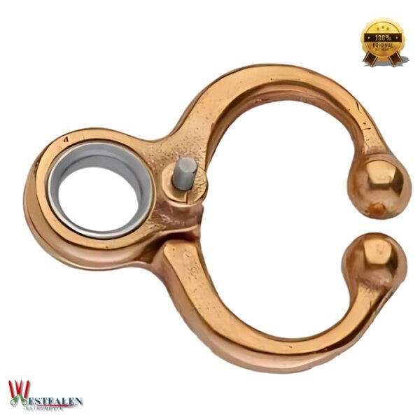 Brass Nose Leader Ring for Bulls with Locking Pin – Livestock Control Tool for Farm and Veterinary Use