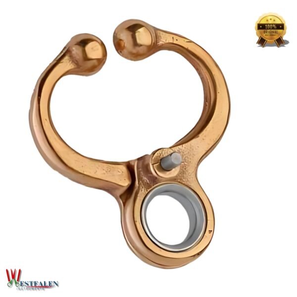 Brass Nose Leader Ring for Bulls with Locking Pin – Livestock Control Tool for Farm and Veterinary Use