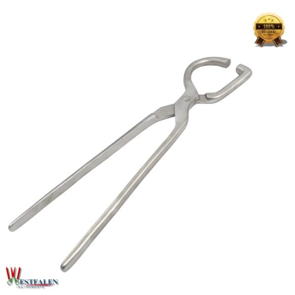 Vienna Pattern Hoof Tester made of stainless steel, used for examining tender spots and diagnosing hoof injuries in horses.