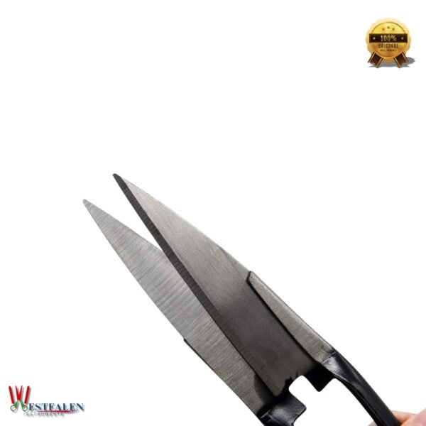 Westfaleninstrumente 13" R-Shaped Sheep and Alpaca Shears with Carbon Steel Double Blades and Coated Handle on White Background