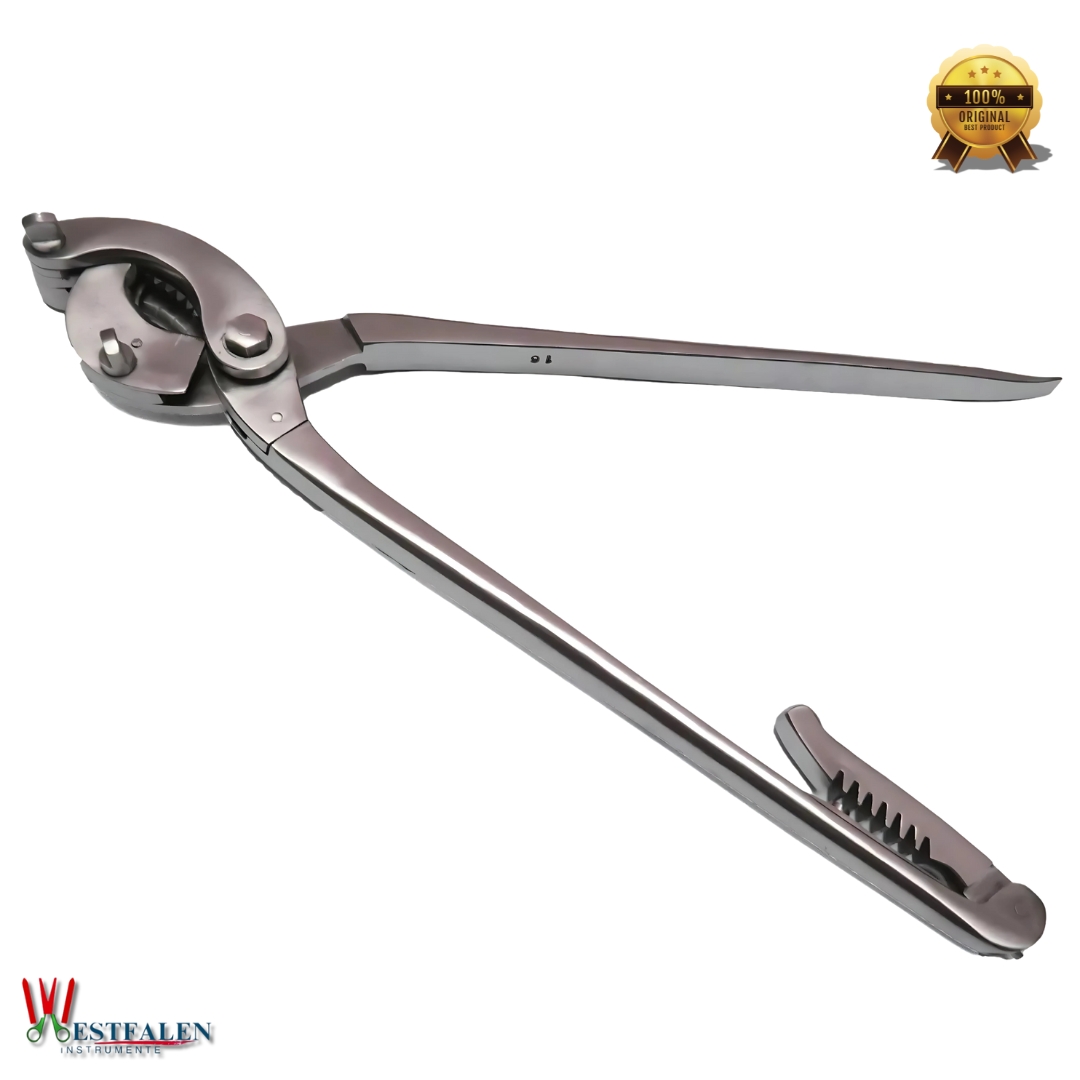 Serra Emasculator 15-Inch by WESTFALENINSTRUMENTE – Premium stainless steel veterinary castration tool with non-slip handle, precision cutting and crushing action for livestock procedures.