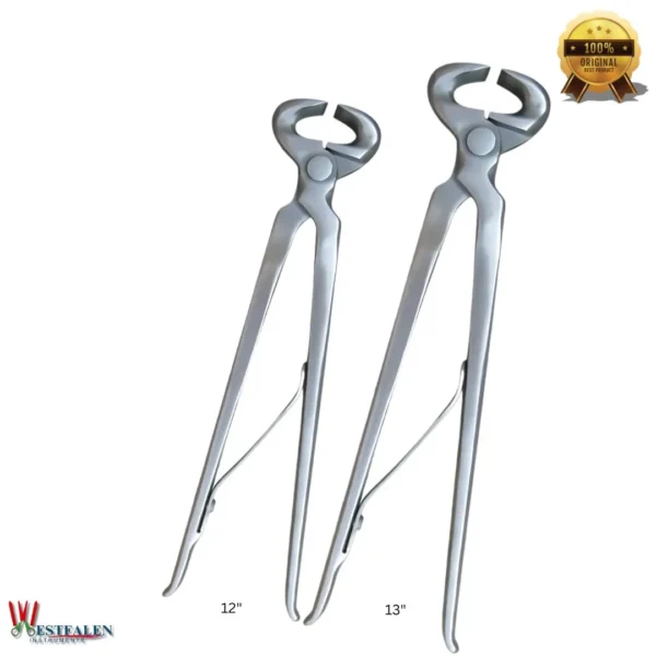 Spring Loaded Hoof Nipper by WESTFALENINSTRUMENTE – One-hand hoof trimming tool with ultra-sharp blades and high-grade steel body in 12" and 13" sizes for ponies and livestock hoof care.