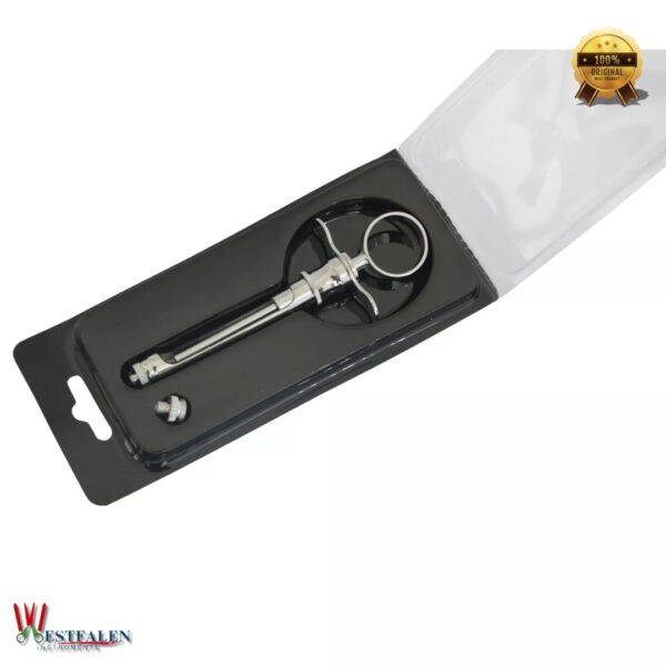 Westfaleninstrumente German Anesthetic Syringe Self-Aspirating 1.8CC made of stainless steel on white background