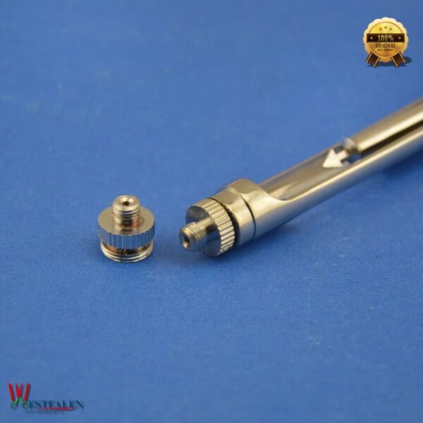 Westfaleninstrumente German Anesthetic Syringe Self-Aspirating 1.8CC made of stainless steel on white background