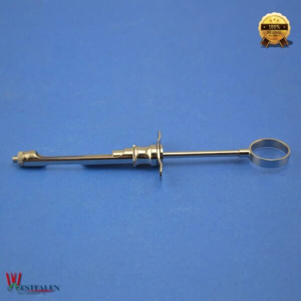 Westfaleninstrumente German Anesthetic Syringe Self-Aspirating 1.8CC made of stainless steel on white background