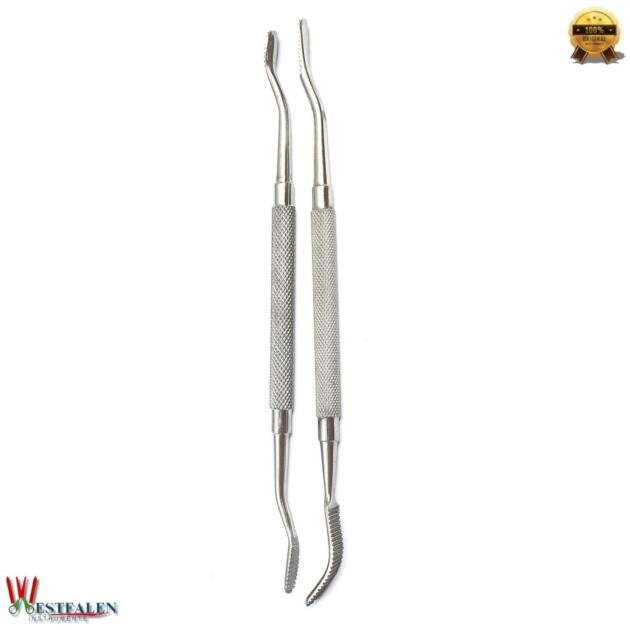 Dental Bone Files #12 & #45 Double Ended – Set of 2 Stainless Steel Instruments