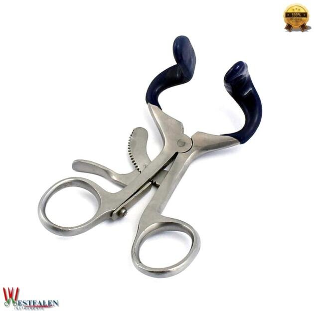 O.R. Grade Molt Mouth Gag Blue 3.5" – Stainless Steel Dental Instrument with Silicone