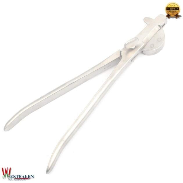 WESTFALEN INSTRUMENTE White Emasculator 12" Double – Stainless Steel Castration Tool for Horses, Cattle & Bulls – Veterinary Instrument for Large Animals