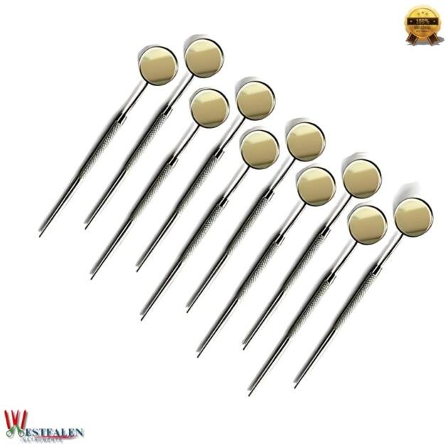 Dental Mouth Mirror with Handle – Stainless Steel, Pack of 10 PCS