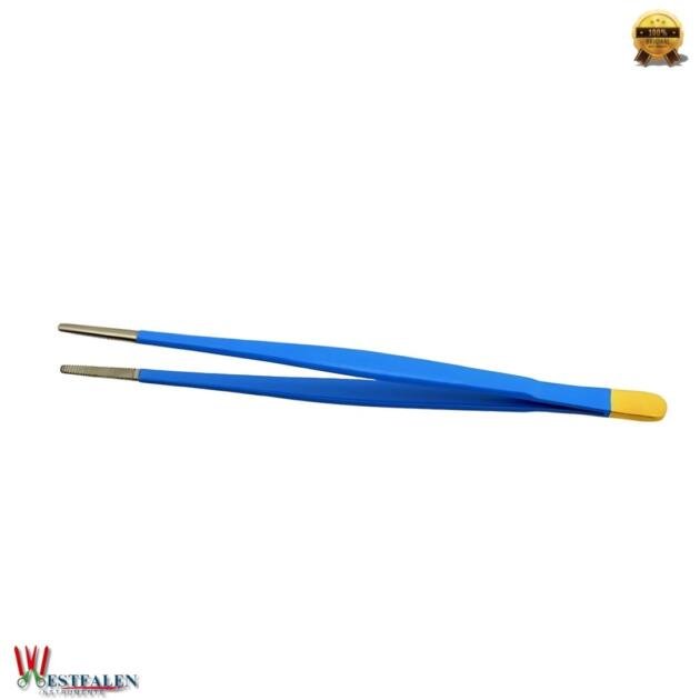 OR Grade LEEP Dressing Tissue Forceps 8" – Serrated & Insulated OB/GYN Surgical Instrument