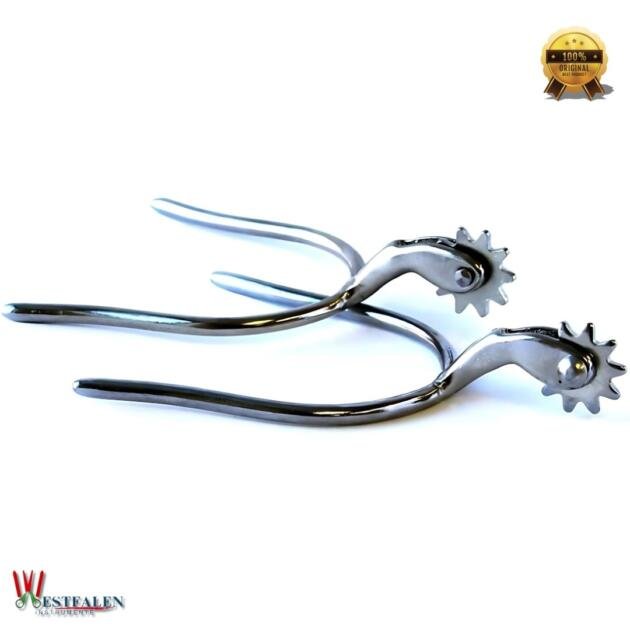 Stainless Steel English Spurs for Women – Stylish Round Band Boot Spurs for Trail Riding and Equestrian Use – Pair by WESTFALENINSTRUMENTE