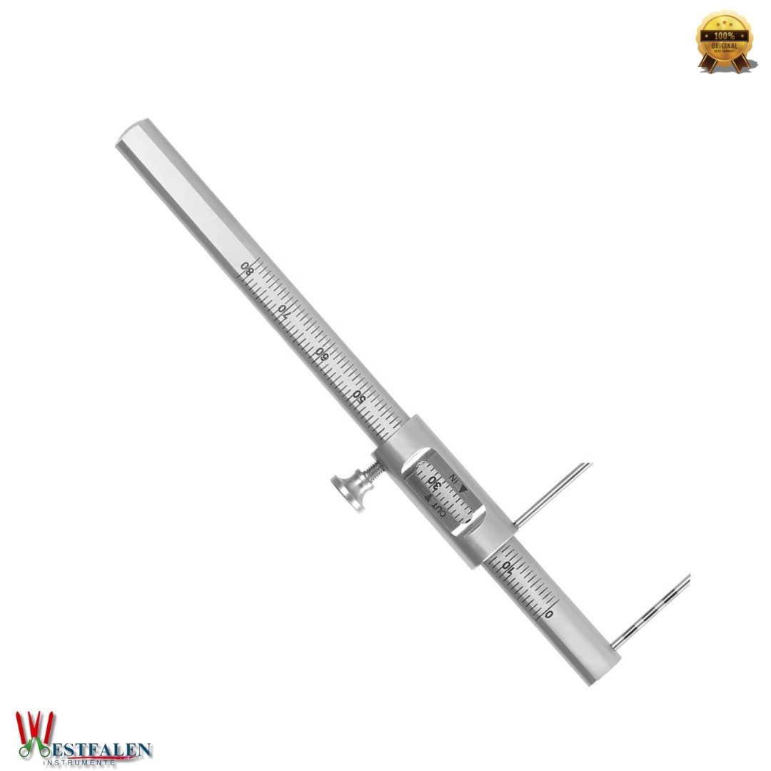Dental Orthodontic Sliding Caliper Implant Measuring Gauge 0-80mm Double Scale - Image 2