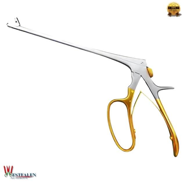 Tischler Biopsy Forceps 3x7mm Bite – 25cm Gold Handle | Gynecology Surgical Instrument