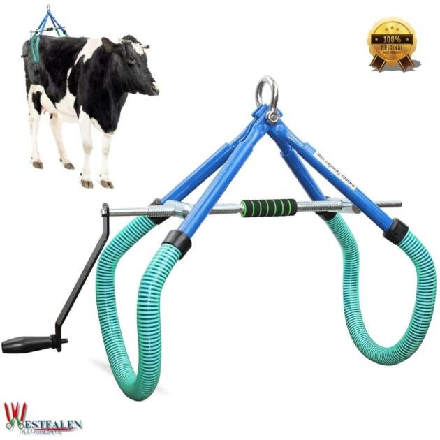 Geburtshelfer Adjustable Cow Hip Lift Clamp – Heavy-Duty Stainless Steel Cow Lifter for Milking, Birthing, and Veterinary Use