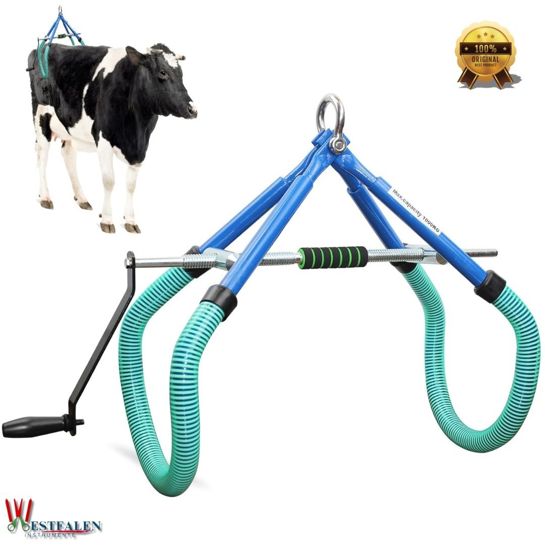 Geburtshelfer Adjustable Cow Hip Lift Clamp – Heavy-Duty Stainless Steel Cow Lifter for Milking, Birthing, and Veterinary Use