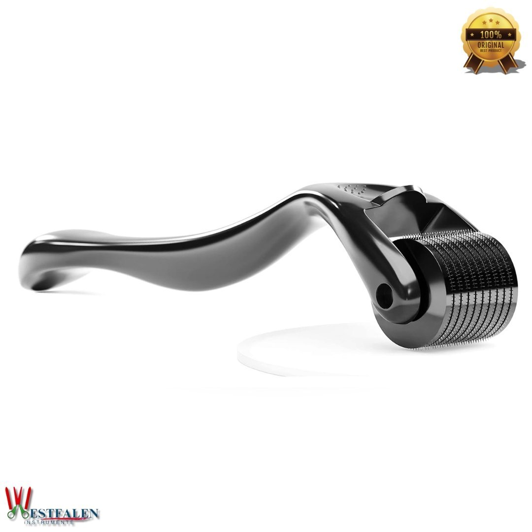 WESTFALEN INSTRUMENTE Derma Roller – 540 Titanium Microneedles for Hair, Beard & Facial Skin – Professional At-Home Beauty Tool for Men & Women