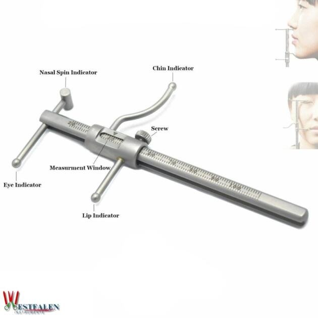 Venus Apollo VDO Gauge – Dental Caliper for Prosthodontics and Occlusion – Stainless Steel Measuring Ruler (20mm to 100mm)