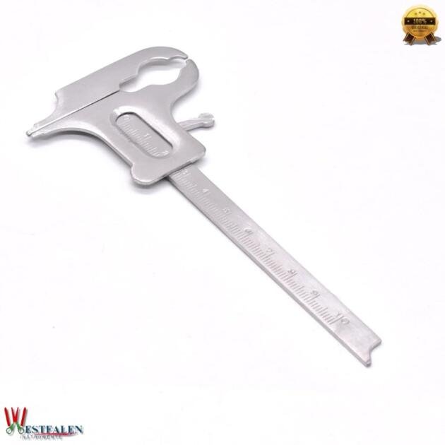 Dental Vernier Caliper – Stainless Steel Measuring Ruler for Orthodontic Use – 100mm / 3.9 Inch Precision Tool