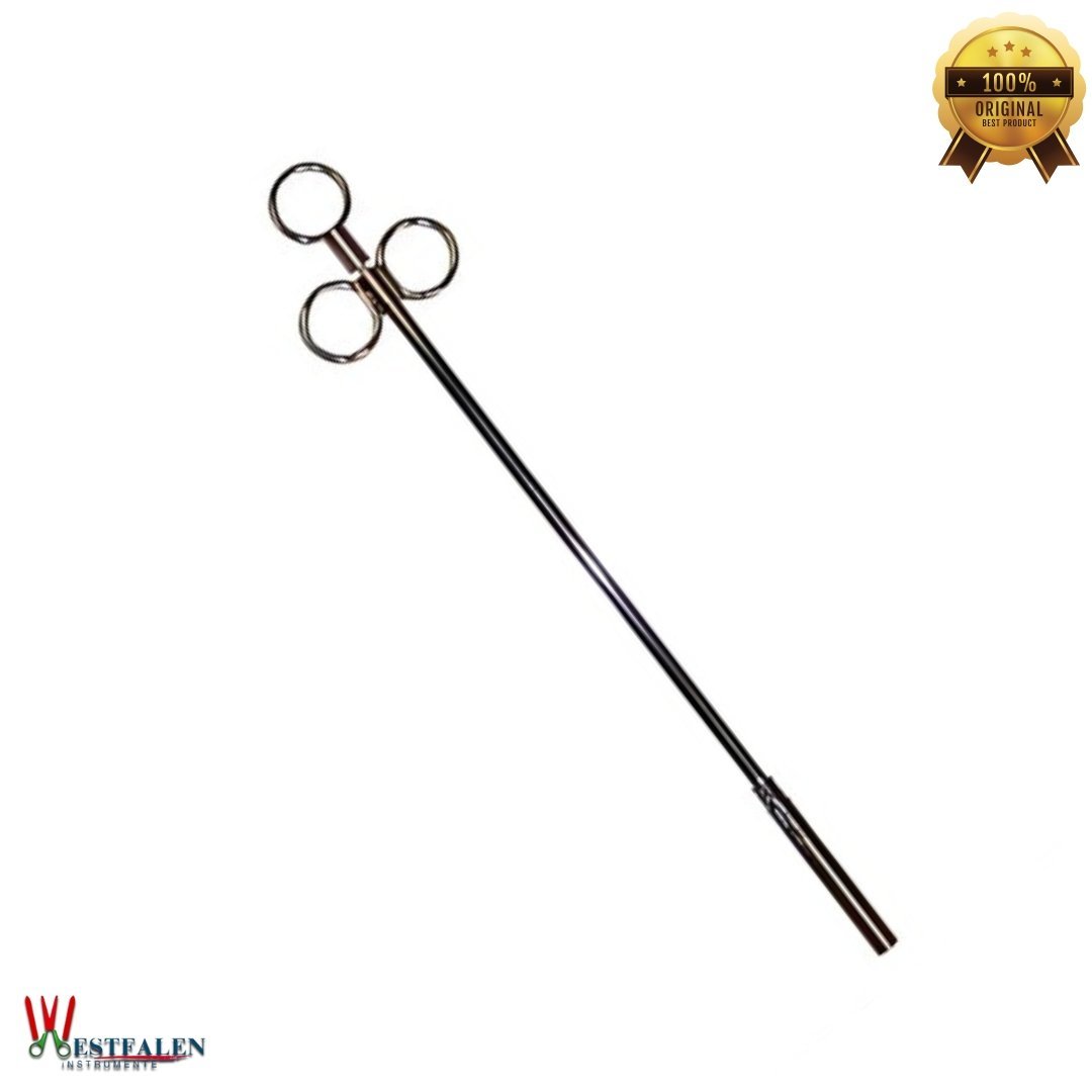18" x 7/16" Balling Gun – Single Dose | Chrome-Plated Head | Westfaleninstrumente Veterinary Instruments