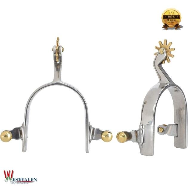 1 Pair Stainless Steel Horse Spurs for Men & Women – Rust-Resistant Cowboy Boot Spurs, Western Riding Gear by WESTFALENINSTRUMENTE