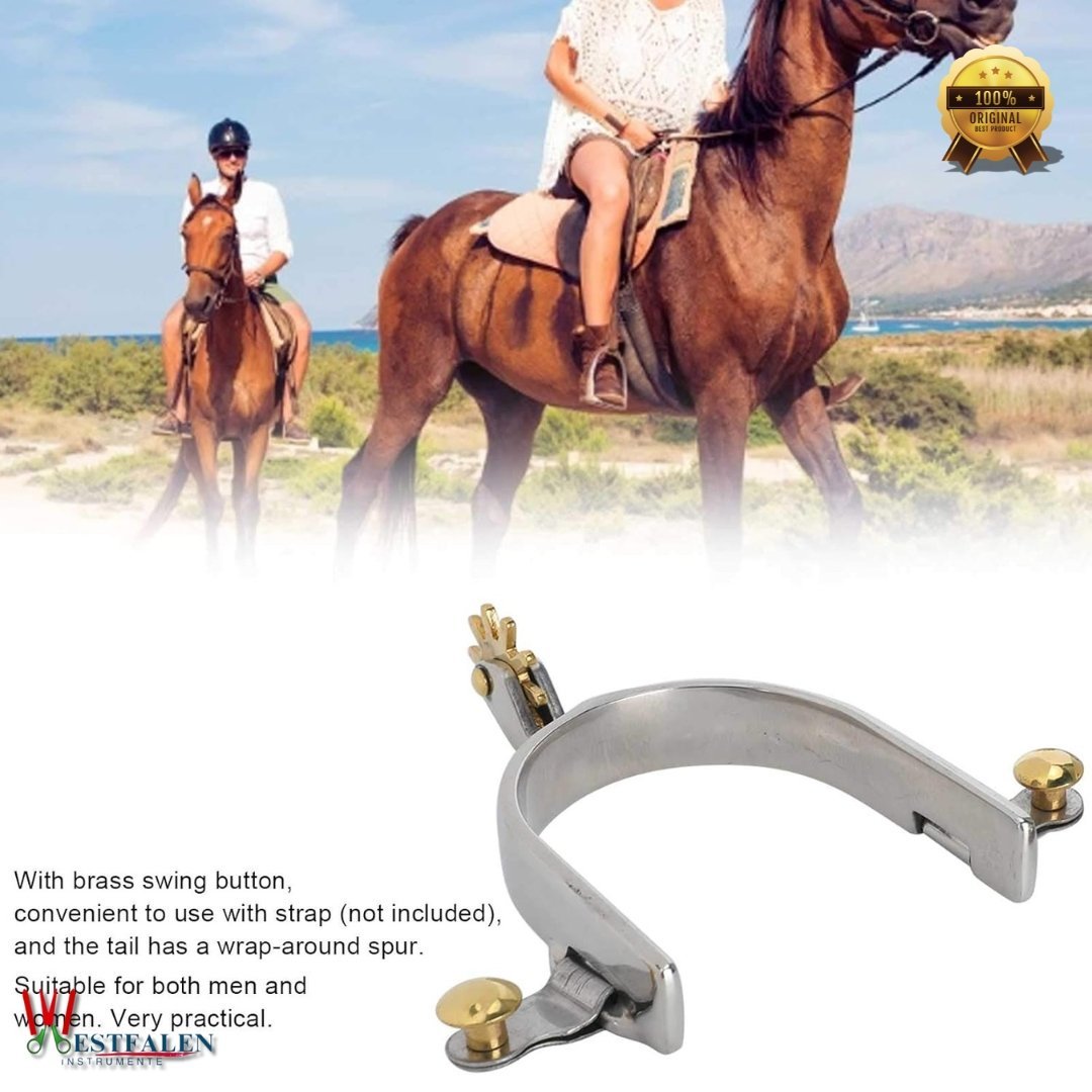 1 Pair Stainless Steel Horse Spurs for Men & Women – Rust-Resistant Cowboy Boot Spurs, Western Riding Gear by WESTFALENINSTRUMENTE - Image 9