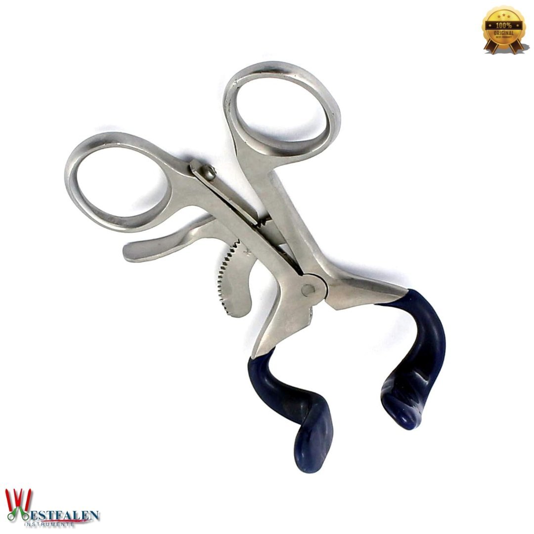 O.R. Grade Molt Mouth Gag Blue 3.5" – Stainless Steel Dental Instrument with Silicone - Image 2