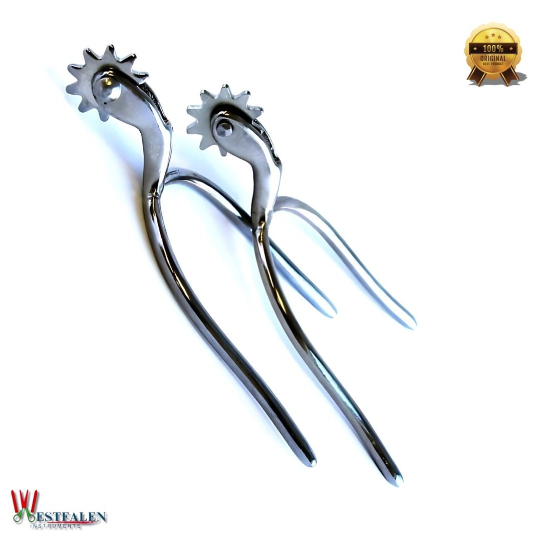 Stainless Steel English Spurs for Women – Stylish Round Band Boot Spurs for Trail Riding and Equestrian Use – Pair by WESTFALENINSTRUMENTE - Image 2