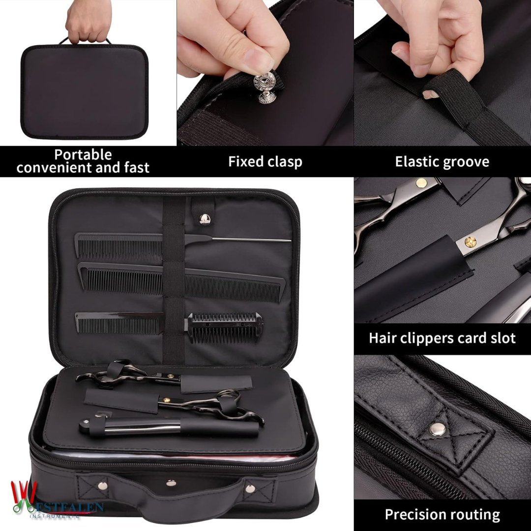 22 Pcs Professional Hair Cutting Kit – Complete Barber & Salon Tool Set with Scissors, Cape, Combs, Razor, Brush & Barber Bag - Image 6