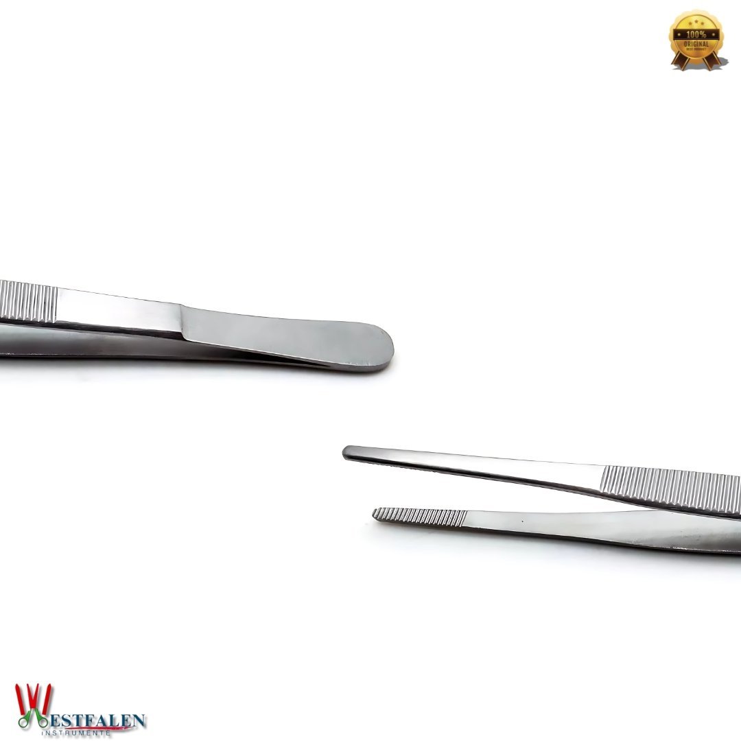 10× Dressing Tweezer 6" Tissue Thumb Forceps – 2cm Serrated Tip Surgical Instruments - Image 3