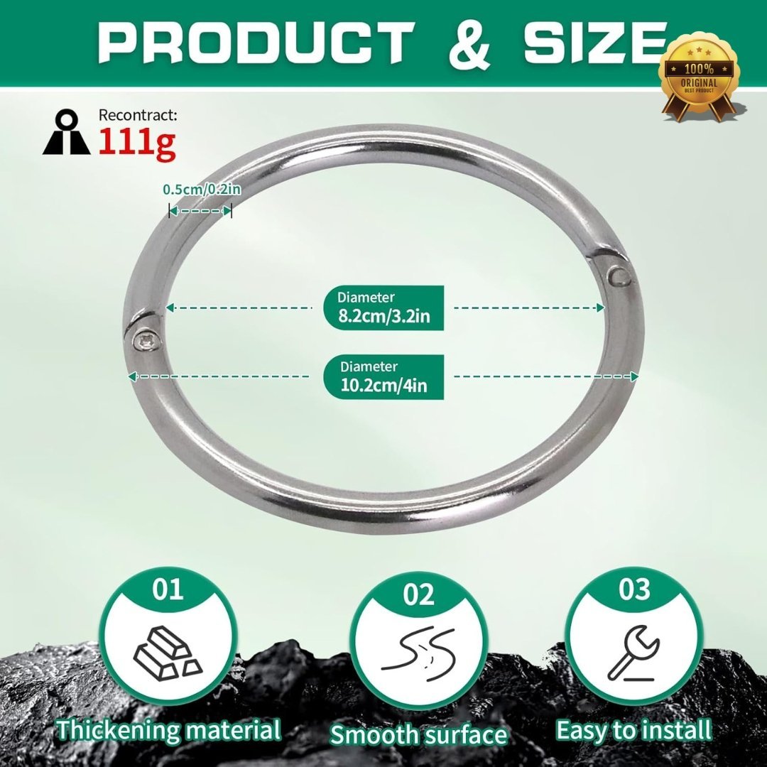 Stainless Steel Cow Nose Ring – Large Size Bull Nose Ring for Livestock Control, Veterinary Use & Farm Management - Image 3