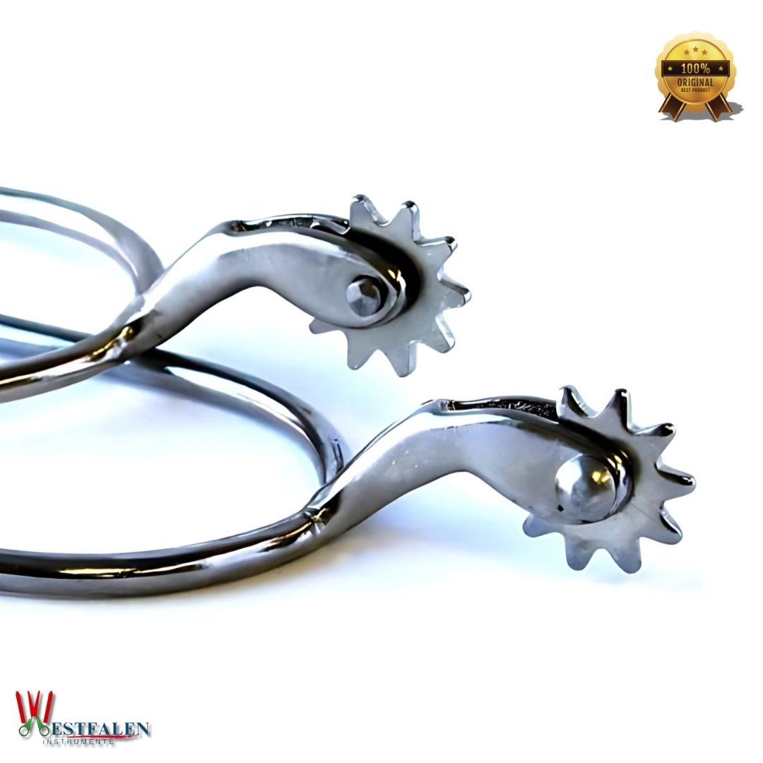 Stainless Steel English Spurs for Women – Stylish Round Band Boot Spurs for Trail Riding and Equestrian Use – Pair by WESTFALENINSTRUMENTE - Image 3