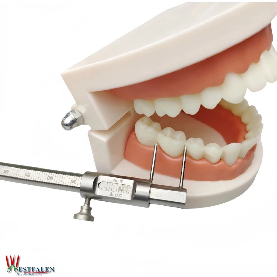 Dental Orthodontic Sliding Caliper Implant Measuring Gauge 0-80mm Double Scale - Image 4
