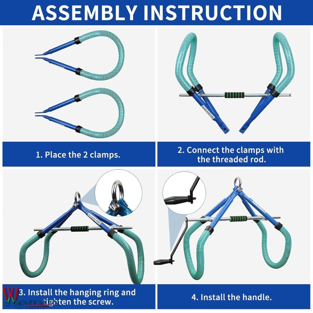 Geburtshelfer Adjustable Cow Hip Lift Clamp – Heavy-Duty Stainless Steel Cow Lifter for Milking, Birthing, and Veterinary Use - Image 2