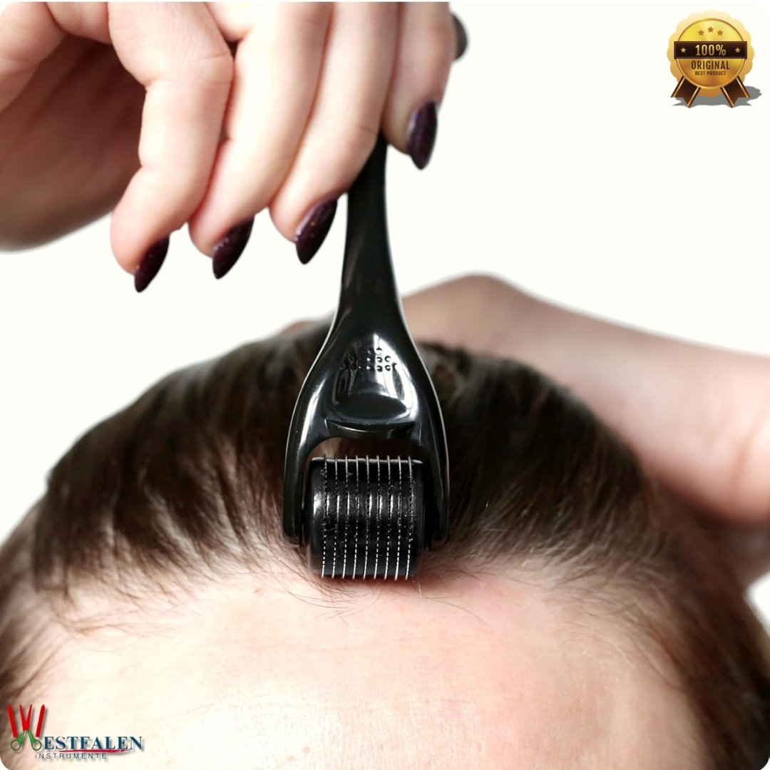 WESTFALEN INSTRUMENTE Derma Roller – 540 Titanium Microneedles for Hair, Beard & Facial Skin – Professional At-Home Beauty Tool for Men & Women - Image 3