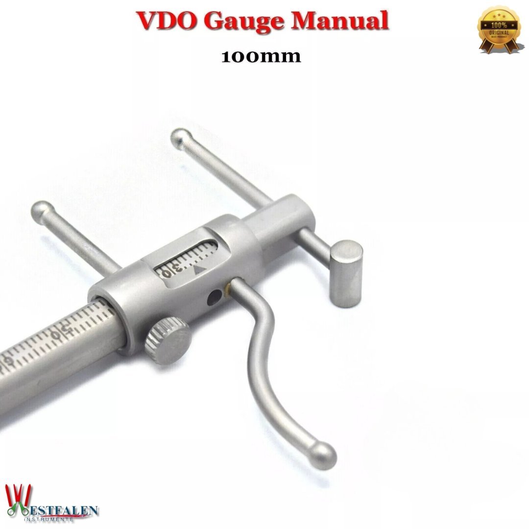 Venus Apollo VDO Gauge – Dental Caliper for Prosthodontics and Occlusion – Stainless Steel Measuring Ruler (20mm to 100mm) - Image 3