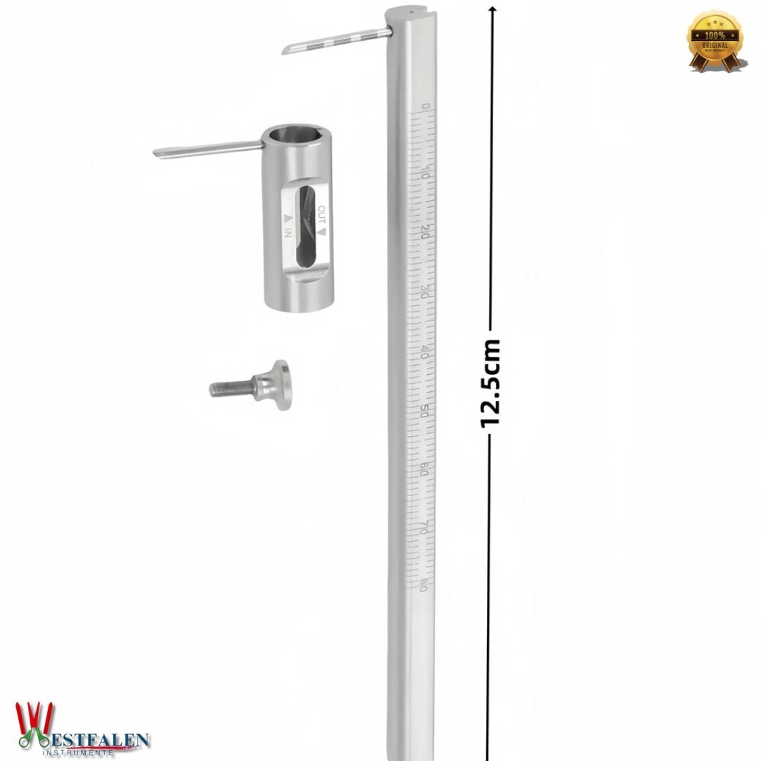 Dental Orthodontic Sliding Caliper Implant Measuring Gauge 0-80mm Double Scale - Image 5