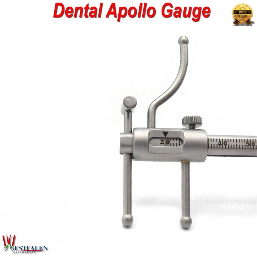 Venus Apollo VDO Gauge – Dental Caliper for Prosthodontics and Occlusion – Stainless Steel Measuring Ruler (20mm to 100mm) - Image 4