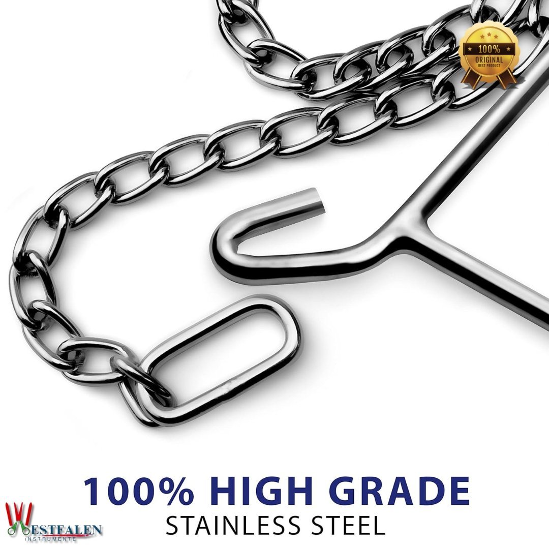 OB Handle Puller Kit – 30” Stainless Steel Calving Chain with Dual Hooks – Veterinary-Grade Delivery Aid for Cows, Goats & Cattle - Image 4