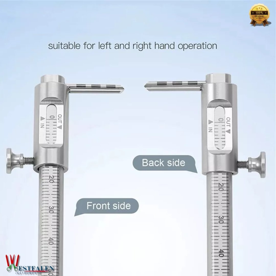 Dental Orthodontic Sliding Caliper Implant Measuring Gauge 0-80mm Double Scale - Image 6