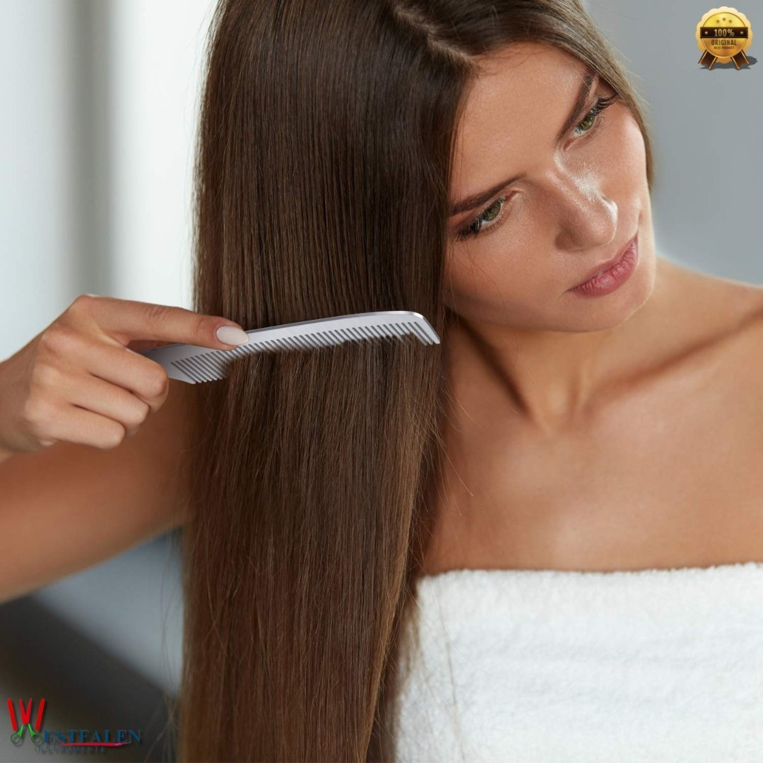 5-Piece Stainless Steel Hair Cutting & Styling Comb Set – Metal Barber Combs for Men & Women – Rat Tail, Handle, Teasing & Detangling Combs for Hairdressing & Grooming - Image 6