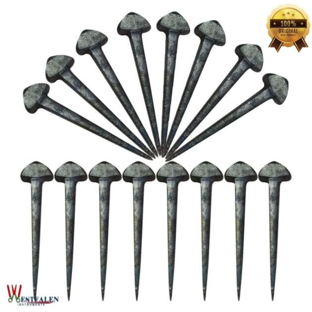 Westfalen Instrumente 50pcs Iron Horseshoe Nails – Low Carbon Steel Farrier Nails with Sharp Beveled Design