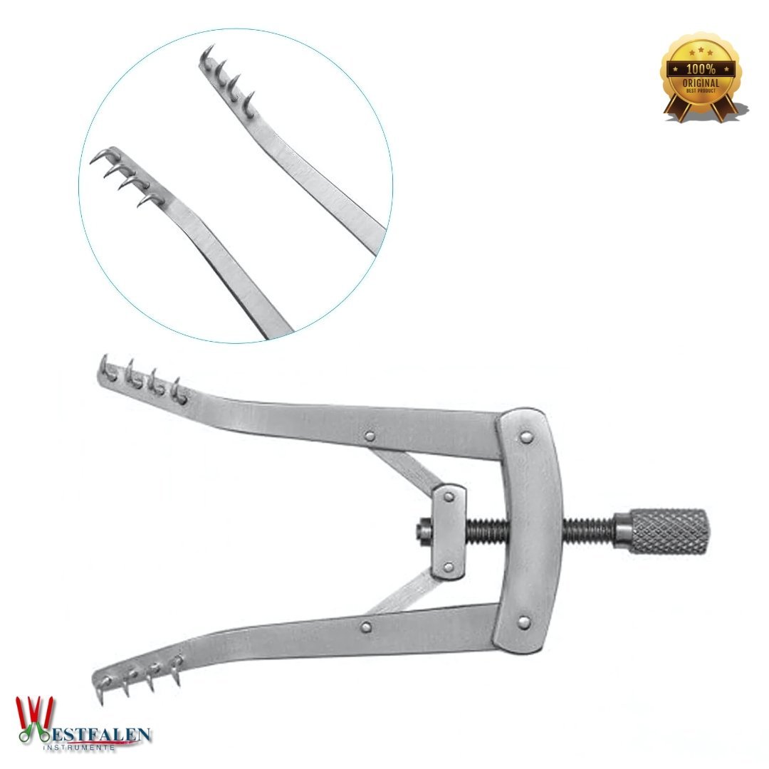 Alm Retractor 7cm Spread – 8 Prongs Surgical Self-Retaining Retractor for General, Ortho & Gyne Surgery - Image 2