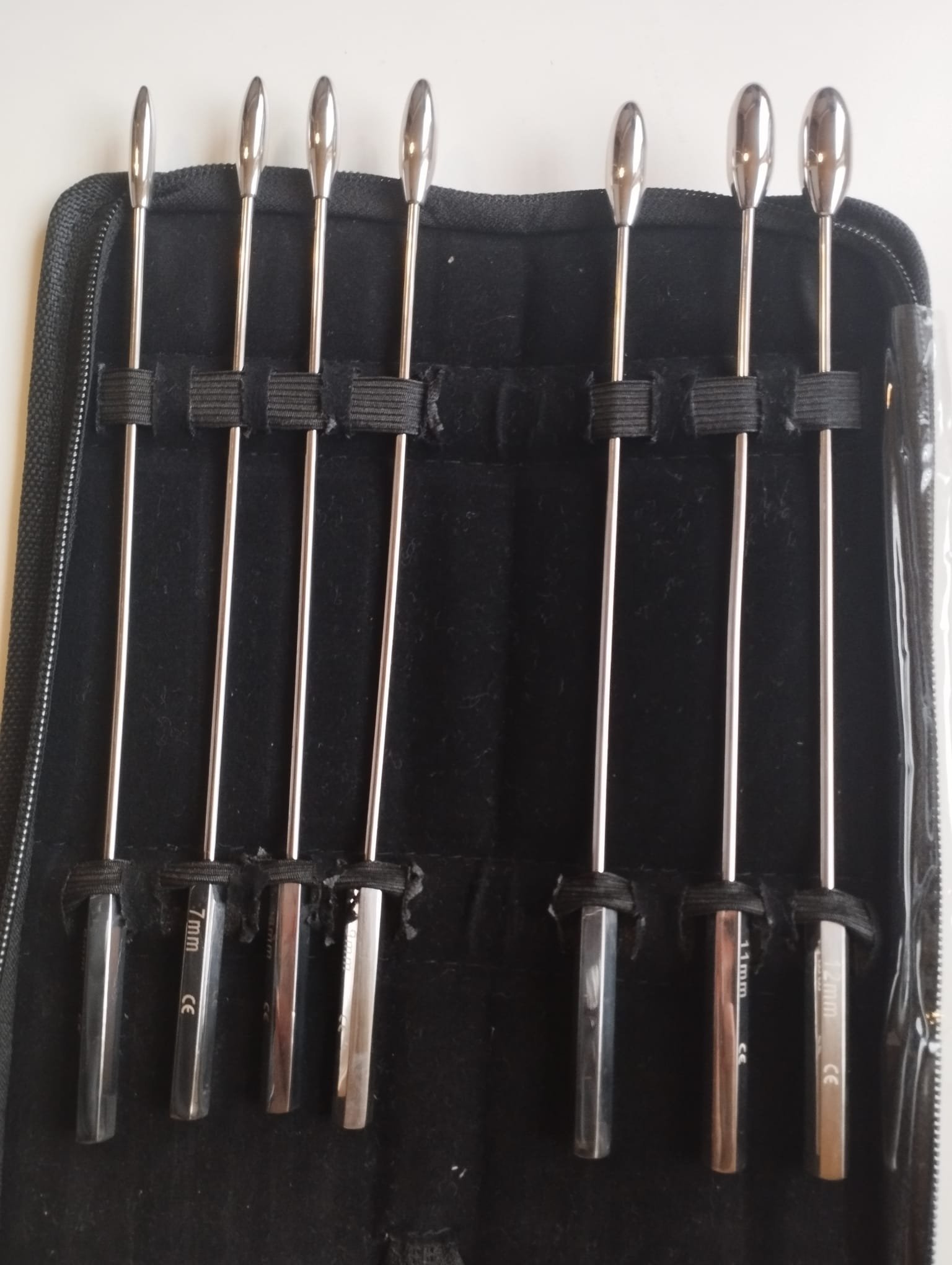 Dilatoren im Set nach Bakes, aus Edelstahl, 7-teilig, 6 bis 12 mm