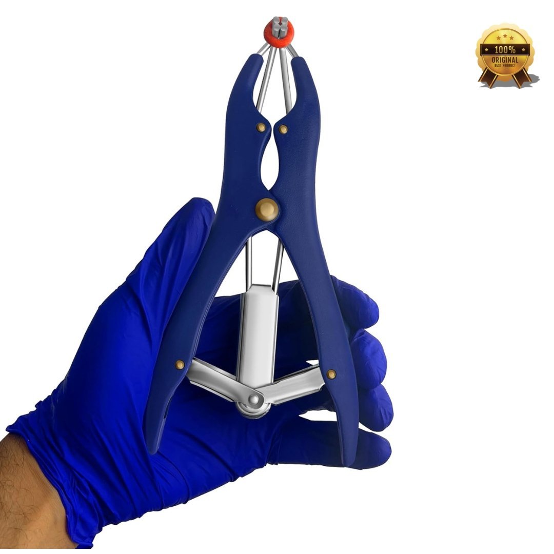 Bloodless Animal Elastrator Castration & Tail Docking Tool Kit – Stainless Steel Pliers with 100 Rubber Bands - Image 3