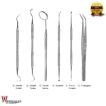 Complete 6-in-1 Dental Care Kit – Premium Stainless Steel Tools for Plaque Removal, Inspection & Cleaning