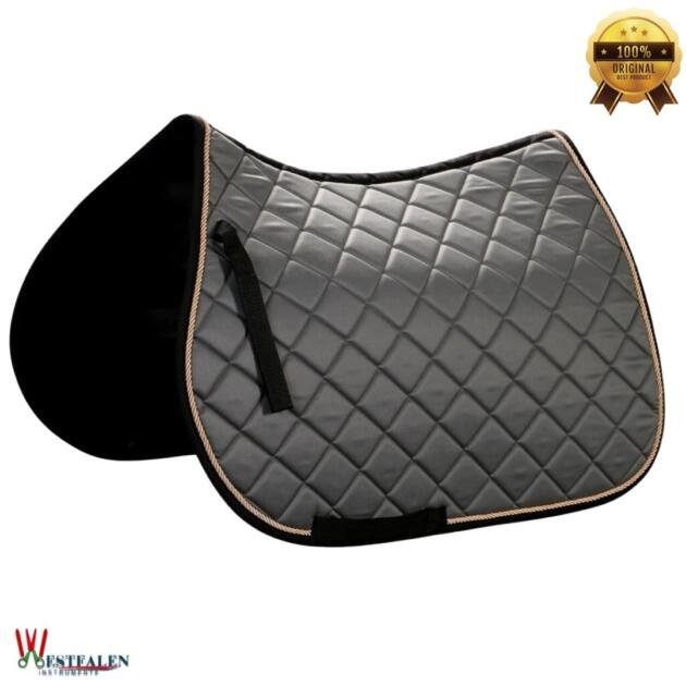 Contoured Horse Saddle Pad Rope Binding All Purpose Equestrian English show trim