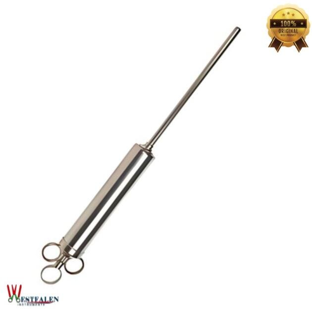 6 oz. Dose Syringe with 9" Straight Pipe | Oral Livestock Medication Dispenser | Westfaleninstrumente