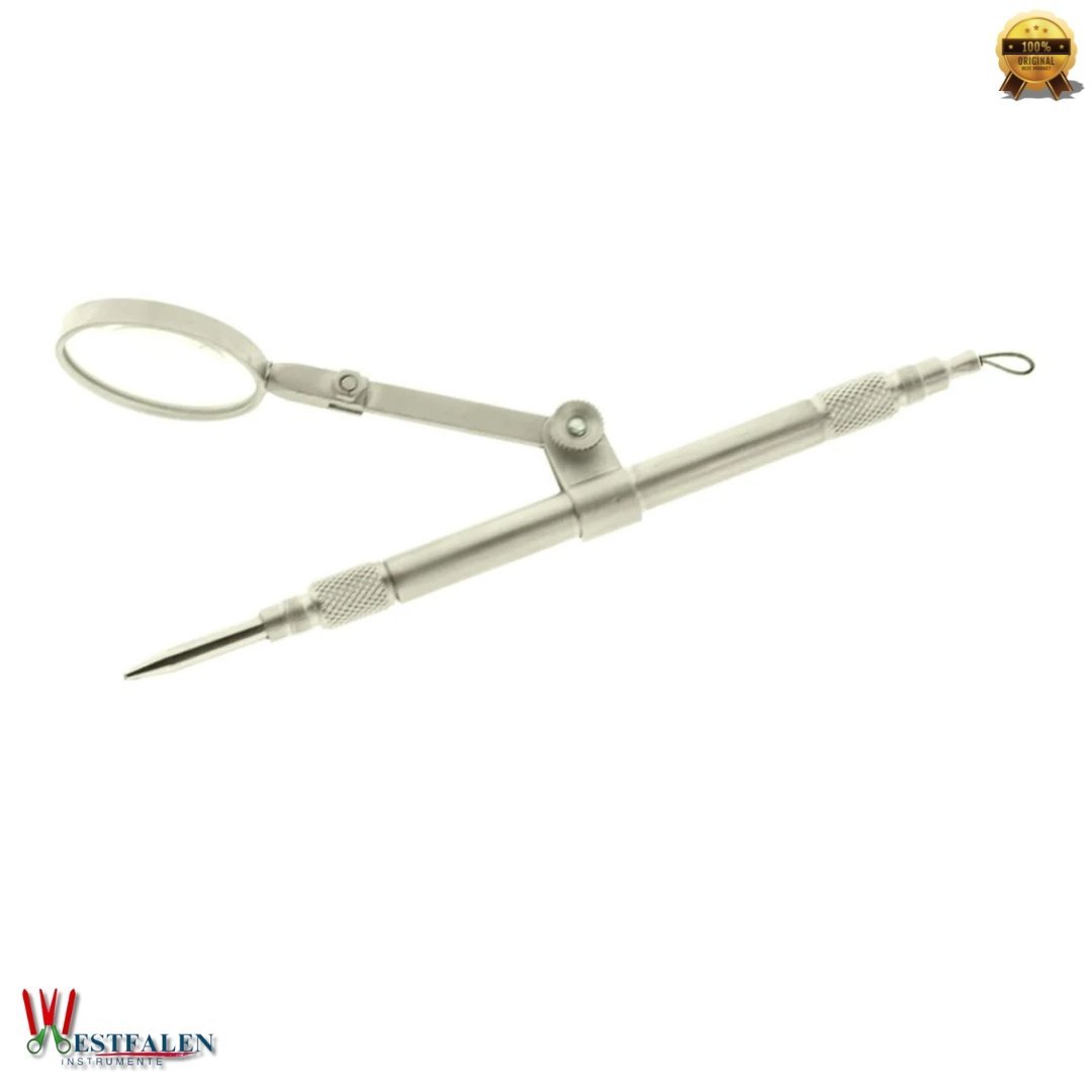 Eye Magnet Loop Forceps with Magnifying Glass – Ophthalmic Surgical Instrument for Foreign Object Removal