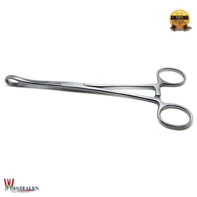Foerster Sponge Forceps 12" – Straight, Serrated Surgical Holding Instrument (Stainless Steel, Veterinary Grade)